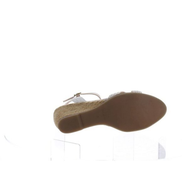 Eric Michael Very Shawna White Raffia Wedge Espadrille Sandals 41 10 - Picture 4 of 5